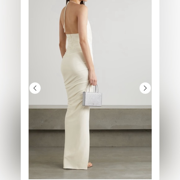 SOLD NWT ALEXANDRE VAUTHIER Ruched stretch-jersey halterneck gown size 36 - Picture 3 of 10